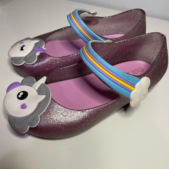 MINI SED SANDALS JELLY shoes girls, glitter Unicorn, SIZE 9 - Picture 5 of 15